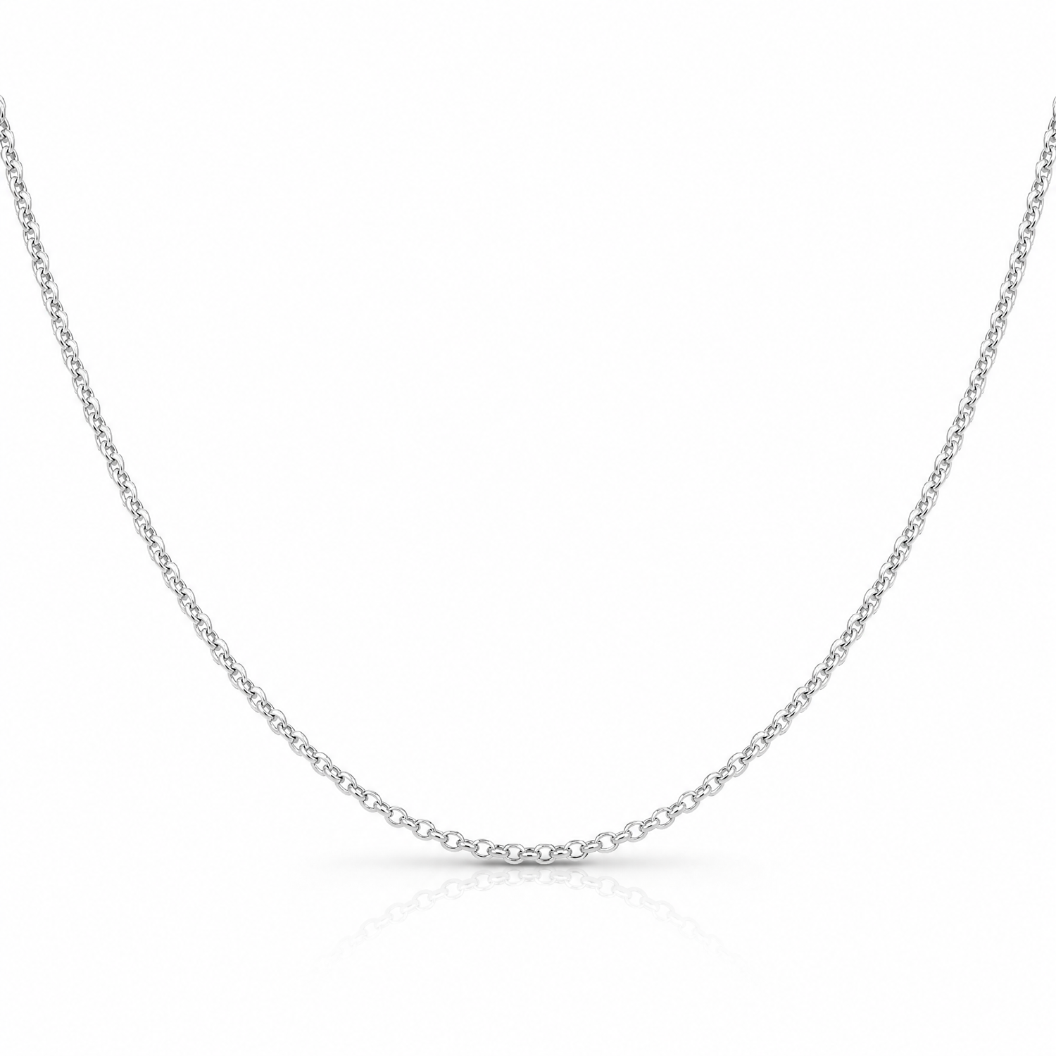 Sterling Silver 1.75mm Diamond-cut Rolo Cable Chain - Lifestyle View