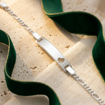 Sterling Silver Baby ID with Cut-out Heart Bracelet - Lifestyle View