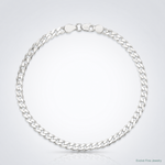 Sterling Silver 3.8mm Flat Curb Chain - Lifestyle View