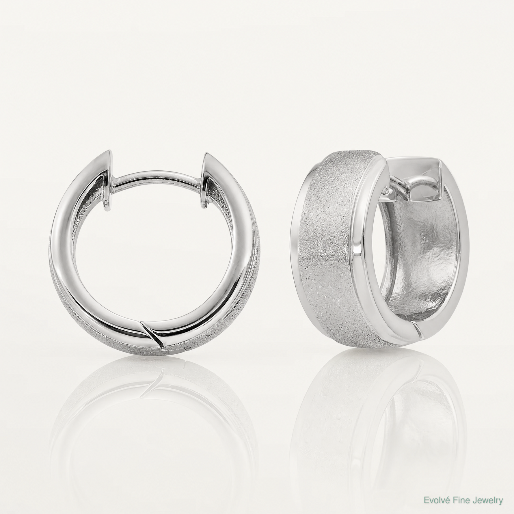 Leslie's Sterling Silver RH-plated Radiant Essence Hoop Earrings - Lifestyle View