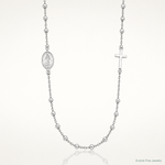 Leslie's Sterling Silver Rhod-pl Cross and Miraculous Medal Necklace - Lifestyle View