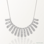 Leslie's SS Radiant Essence Pol/Textured Bars w/ 2in Ext. Necklace - Lifestyle View