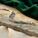 Leslie's Sterling Silver RH-plated Polished and Twisted Bracelet - Lifestyle View