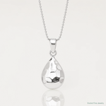 Leslie's Sterling Silver RH-plated Hammered Pendant Necklace - Lifestyle View