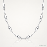 Leslie's Sterling Silver RH-plat Polish Oval Beaded w/2in ext. Necklace - Lifestyle View