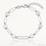 Leslie's Sterling Silver RH-plated Polished Circle and Link w/ 1in ext. Bra - Lifestyle View