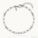 Leslie's Sterling Silver RH-plated Polished Fancy Link w/1in ext. Bracelet - Lifestyle View