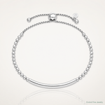 Leslie's Sterling Silver RH-plated Polished Beaded Adjustable Bracelet - Lifestyle View