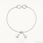 Leslie's Sterling Silver RH-plated Polished Infinity Adjustable Bracelet - Lifestyle View