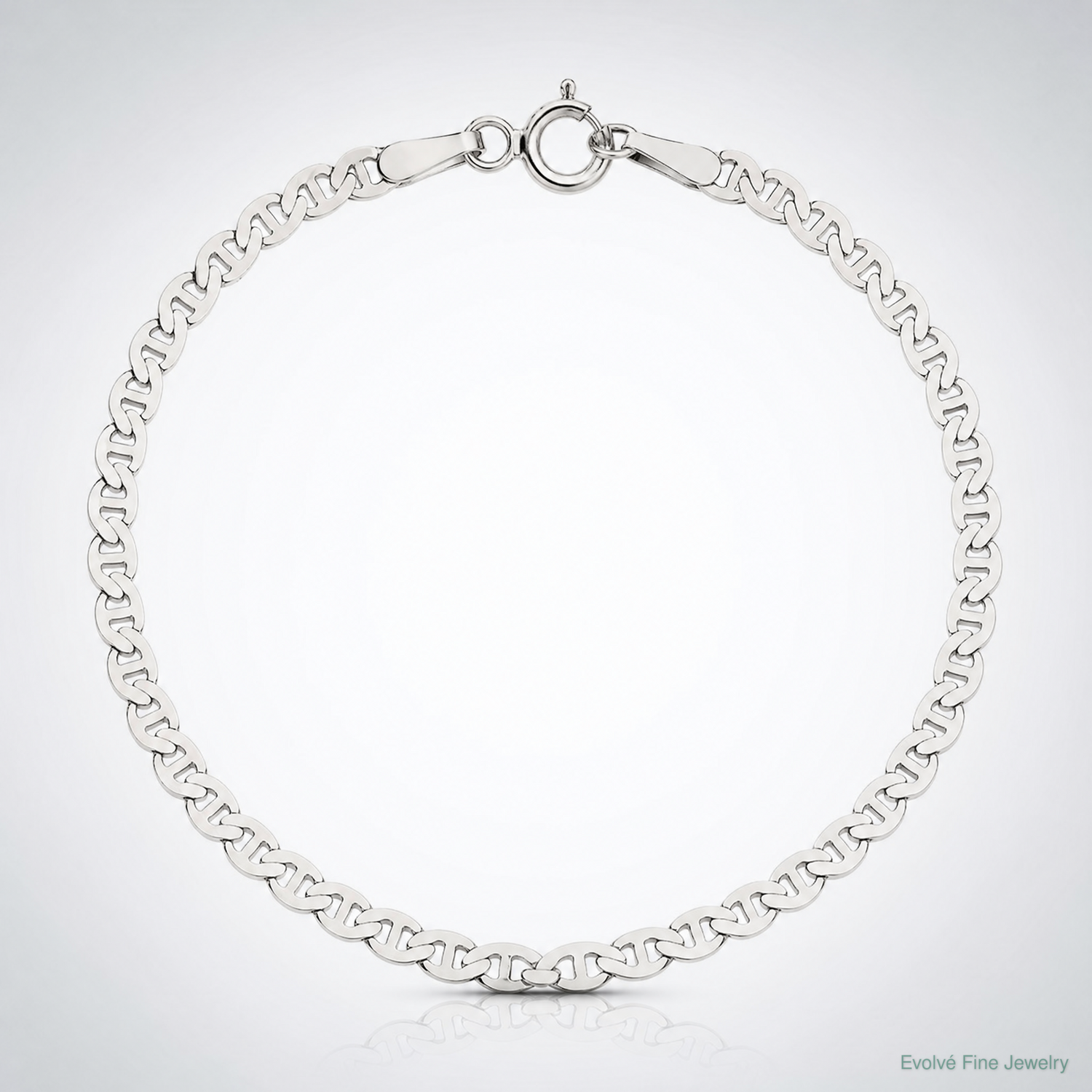 Sterling Silver 2.25mm Flat Anchor Chain - Lifestyle View