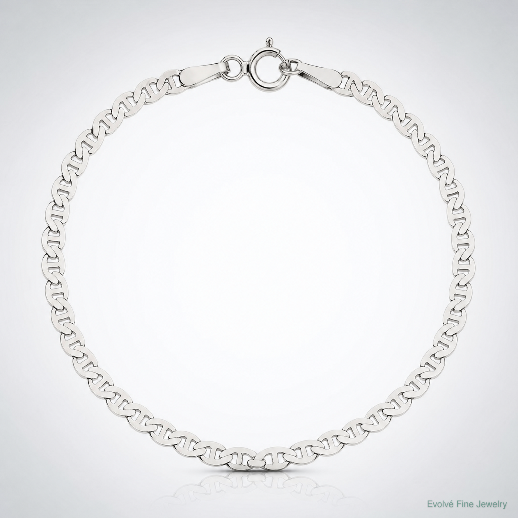 Sterling Silver 2.25mm Flat Anchor Chain - Lifestyle View