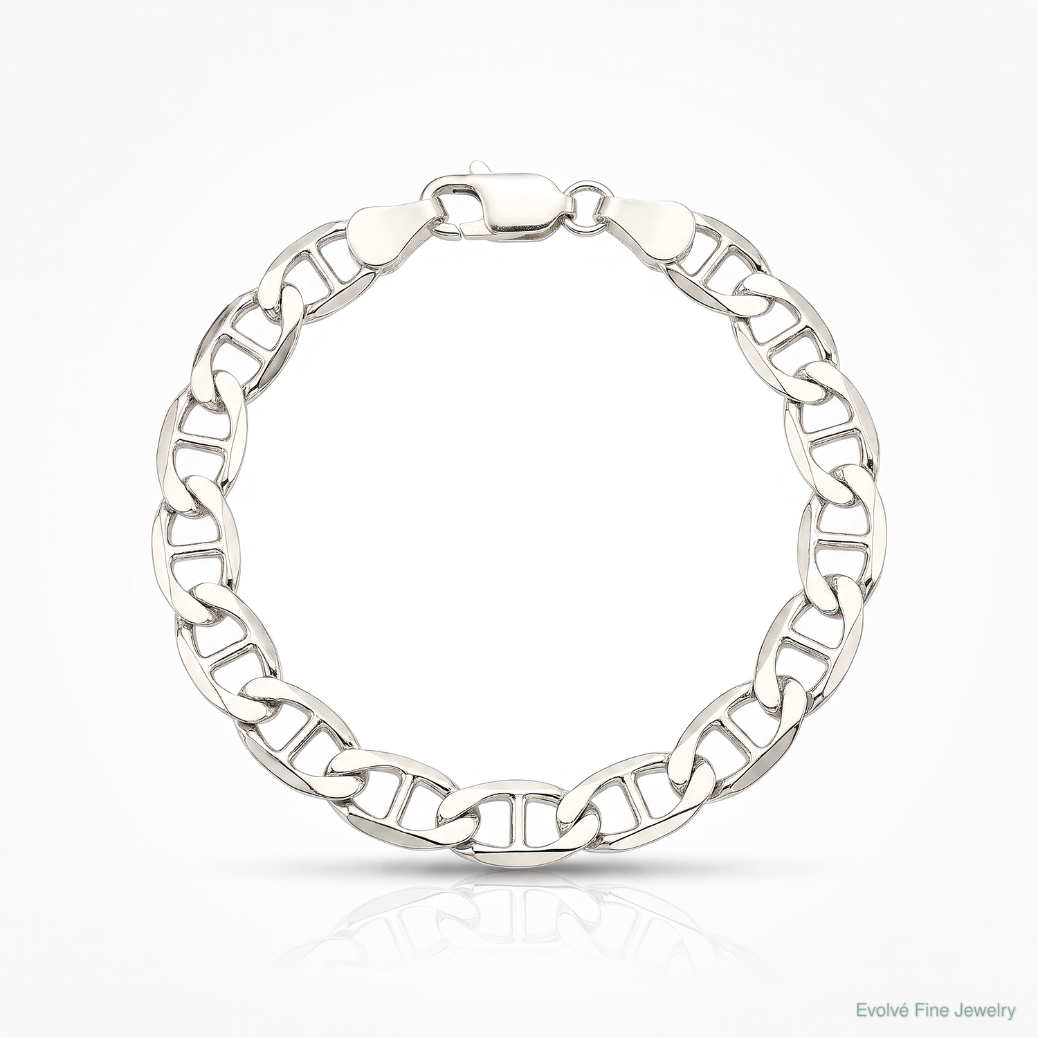 Sterling Silver 5.7mm Flat Anchor Chain - Lifestyle View
