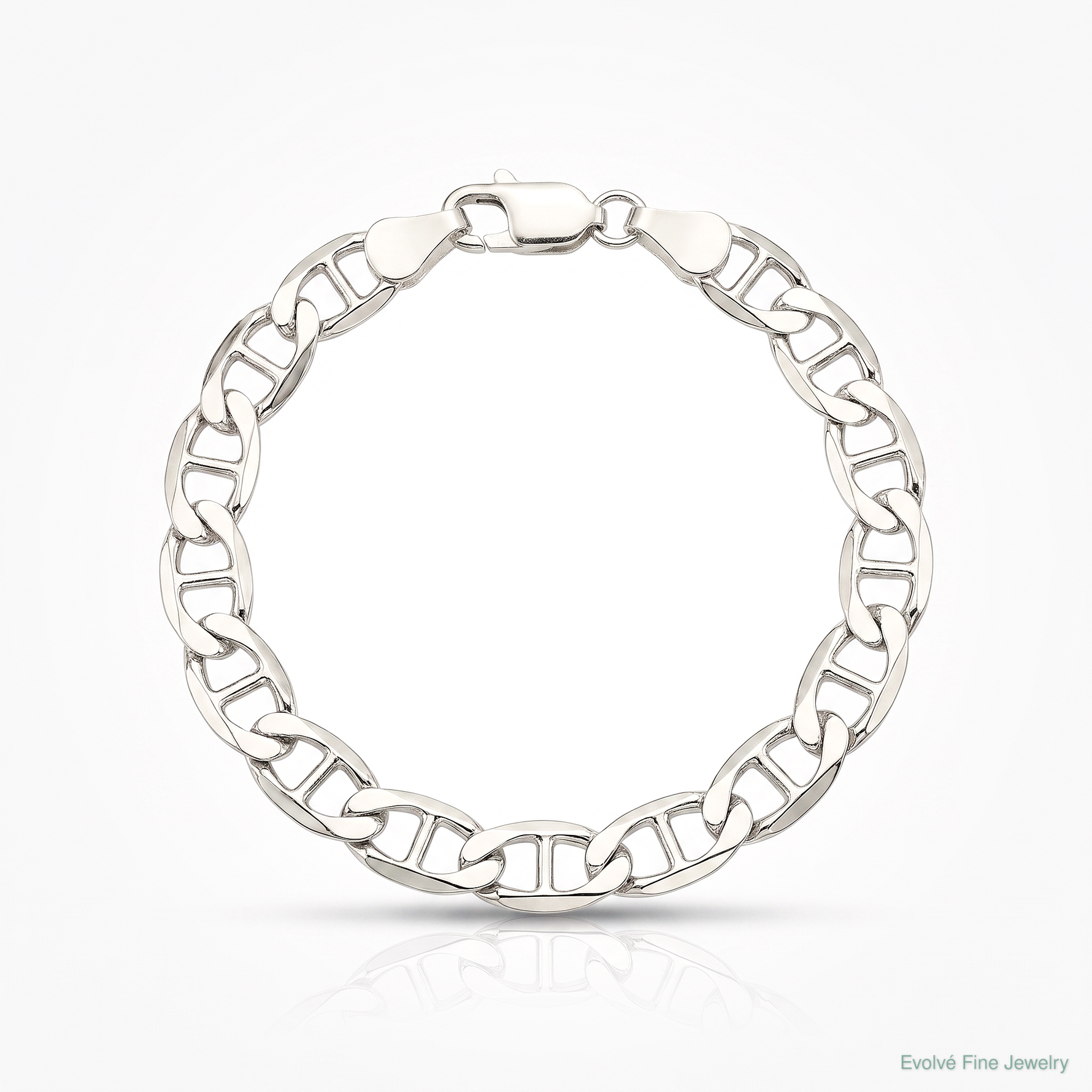 Sterling Silver 5.7mm Flat Anchor Chain - Lifestyle View