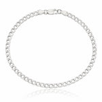 Sterling Silver 5.3mm Semi-solid Flat Curb Chain - Lifestyle View