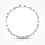 Sterling Silver Polished and D/C 3.75mm Mariner Link Chain - Lifestyle View