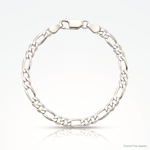 Sterling Silver 4.0mm Lightweight Flat Figaro Chain - Lifestyle View