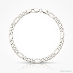 Sterling Silver 5.5mm Lightweight Flat Figaro Chain - Lifestyle View
