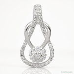 Sterling Silver CZ & Teardrop Pendant - Lifestyle View