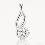 Sterling Silver CZ Pendant Chain Slide - Lifestyle View