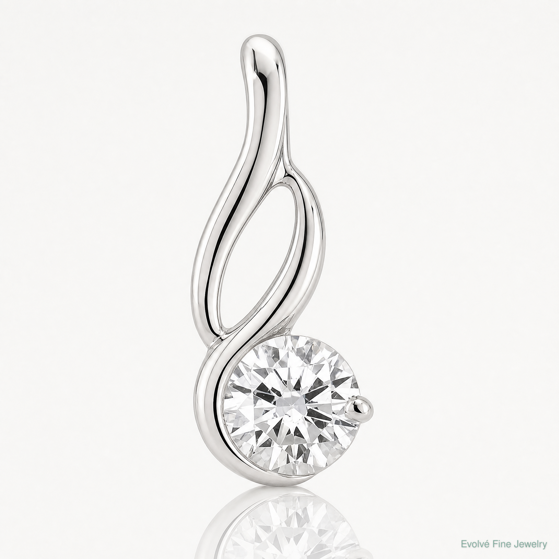 Sterling Silver CZ Pendant Chain Slide - Lifestyle View