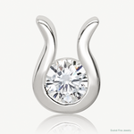 Sterling Silver CZ Chain Slide - Lifestyle View