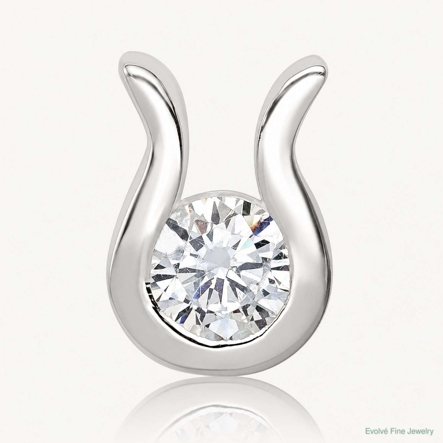 Sterling Silver CZ Chain Slide - Lifestyle View
