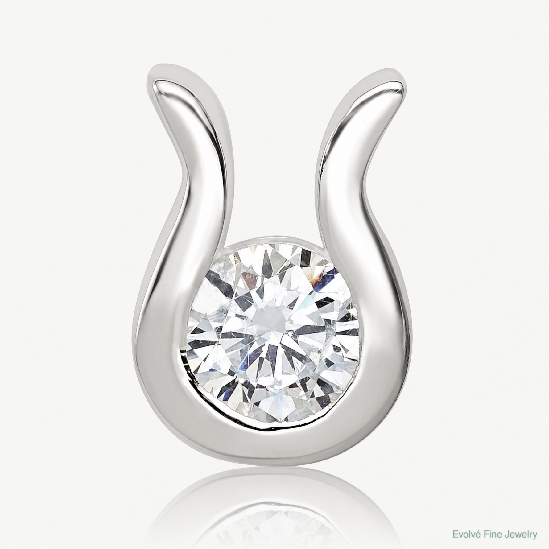 Sterling Silver CZ Chain Slide - Lifestyle View