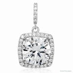 Sterling Silver Rhodium-plated Polished CZ Pendant - Lifestyle View