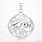 Sterling Silver Swirl Pendant - Lifestyle View