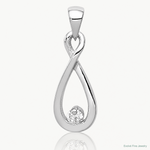 Sterling Silver Rhodium-plated w/CZ Pendant - Lifestyle View