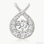 Sterling Silver Vibrant CZ Pendant - Lifestyle View