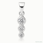 Sterling Silver RH Polished CZ  Pendant - Lifestyle View