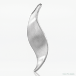 Sterling Silver RH-plated Brushed & Polished Curved Chain Slide - Lifestyle View