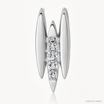 Sterling Silver Rhodium-plated CZ Chain Slide Pendant - Lifestyle View