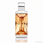 Sterling Silver Champagne CZ Pendant - Lifestyle View