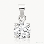 Sterling Silver CZ Pendant - Lifestyle View