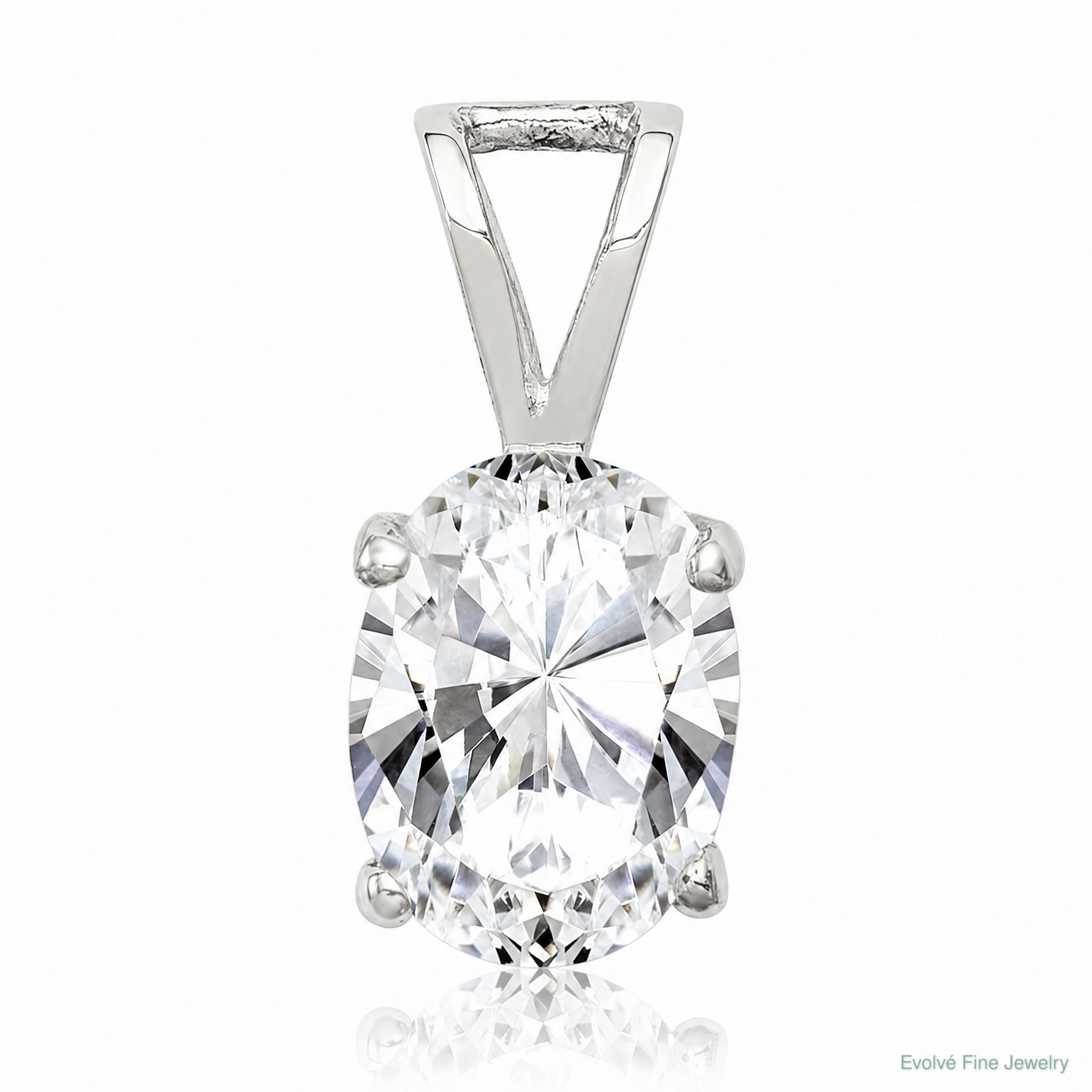 Sterling Silver CZ Pendant - Lifestyle View