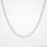 Sterling Silver Polished 2.9mm Paperclip Chain - Lifestyle View
