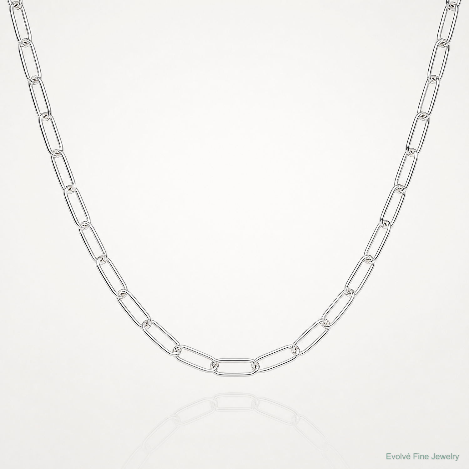 Sterling Silver Polished 2.9mm Paperclip Chain - Lifestyle View