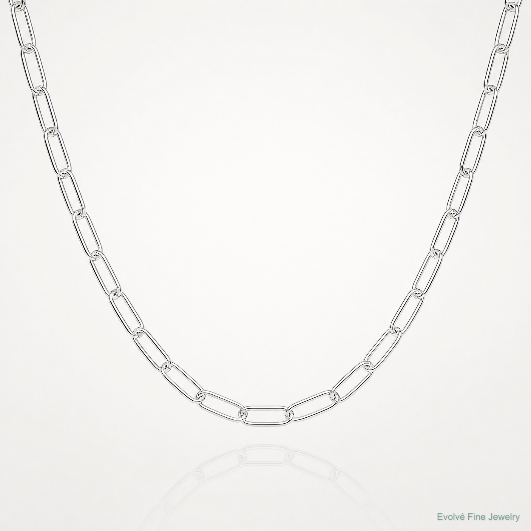 Sterling Silver Polished 2.9mm Paperclip Chain - Lifestyle View