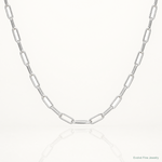 Sterling Silver Polished 3.15mm Paperclip Chain - Lifestyle View