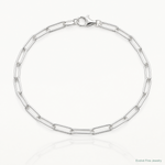 Sterling Silver Polished 3.5mm Paperclip Chain - Lifestyle View