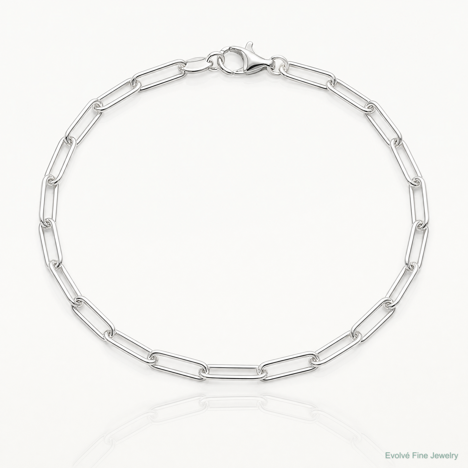 Sterling Silver Polished 3.5mm Paperclip Chain - Lifestyle View