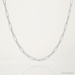 Sterling Silver Polished 4.5mm Paperclip Chain - Lifestyle View