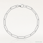Sterling Silver Polished 4.5mm Paperclip Chain - Lifestyle View