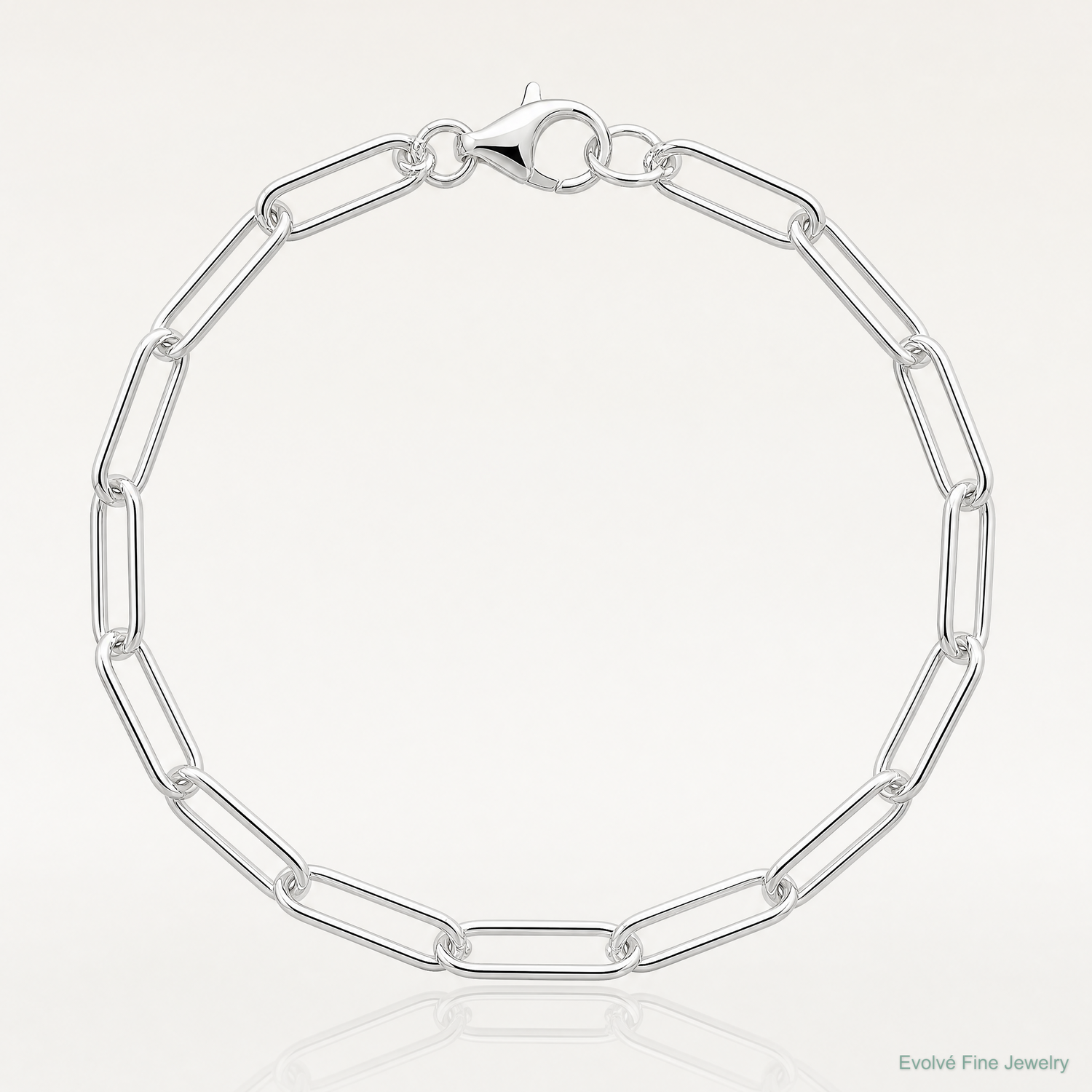 Sterling Silver Polished 4.5mm Paperclip Chain - Lifestyle View