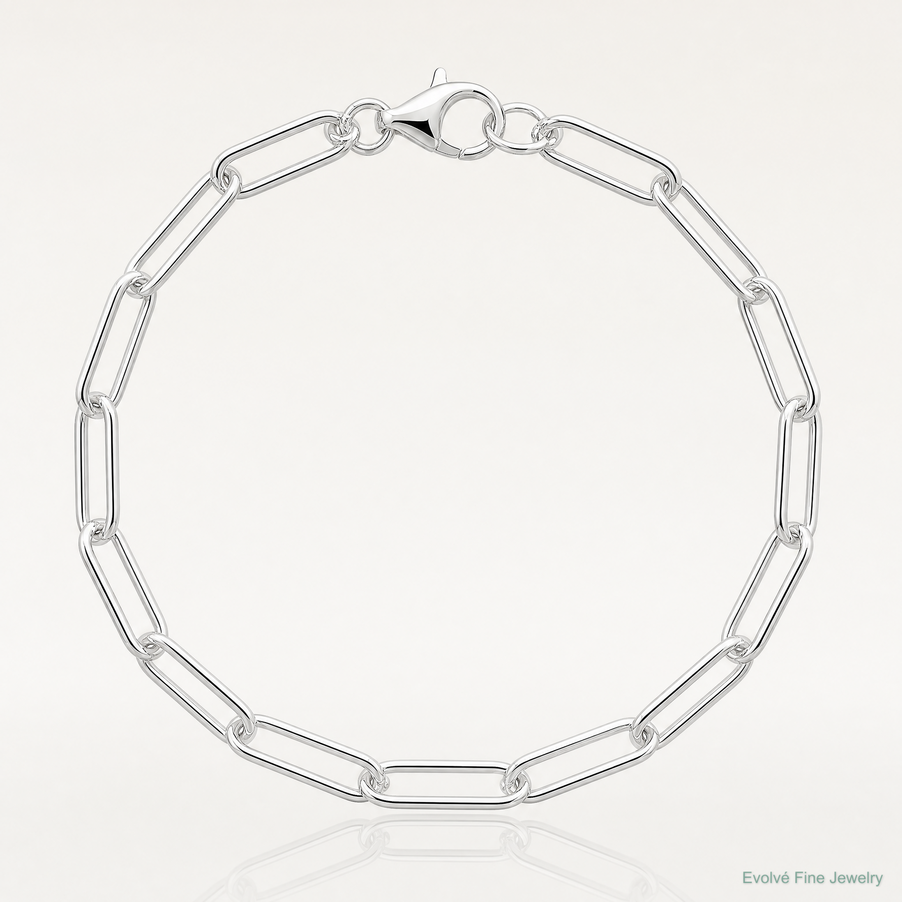 Sterling Silver Polished 4.5mm Paperclip Chain - Lifestyle View