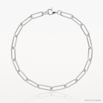 Sterling Silver Polished 5.5mm Paperclip Chain - Lifestyle View