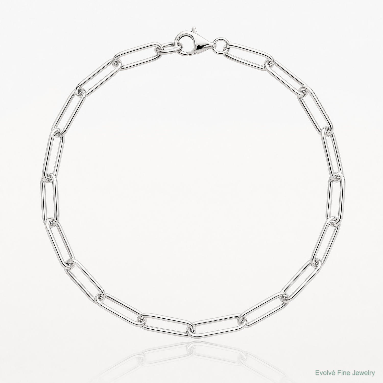 Sterling Silver Polished 5.5mm Paperclip Chain - Lifestyle View