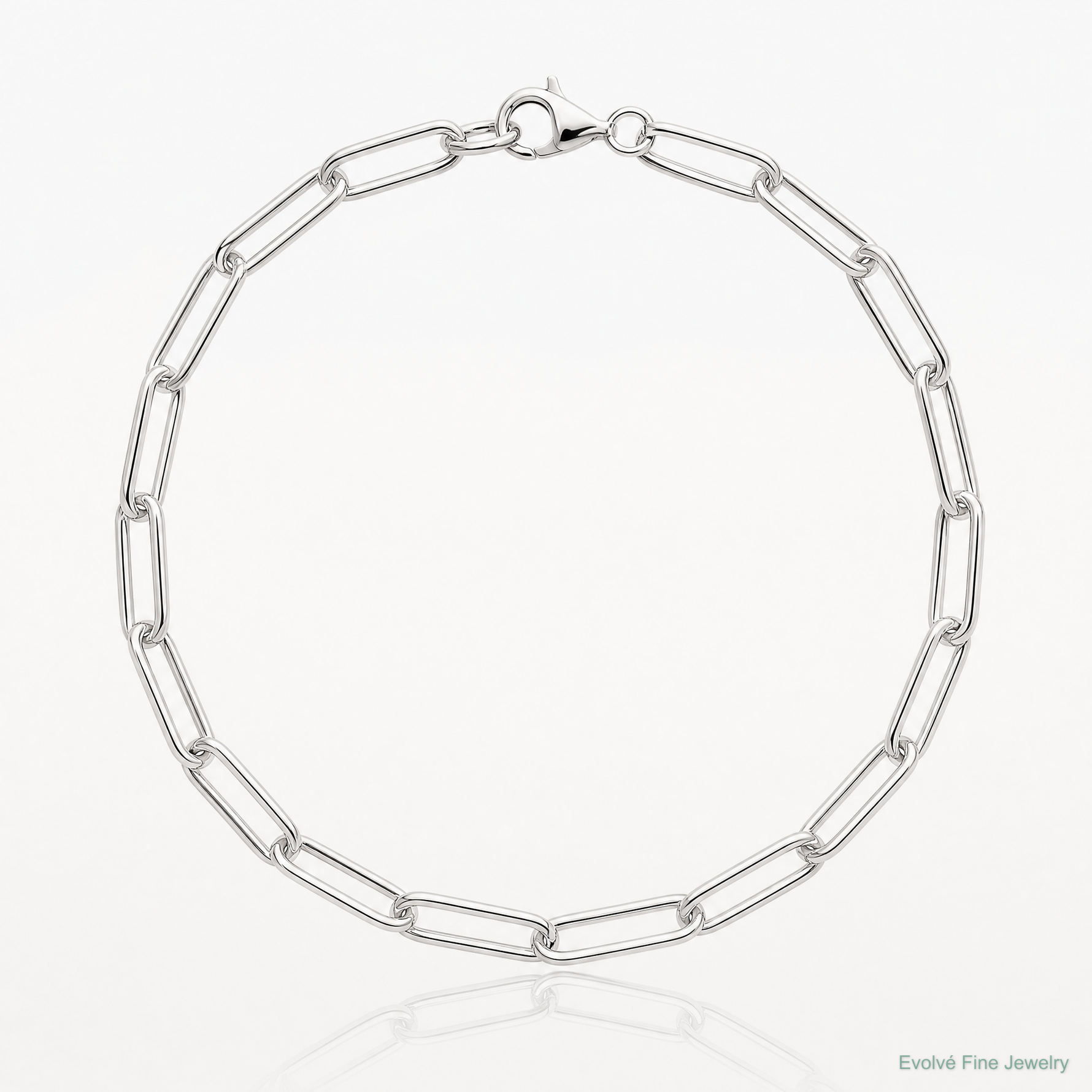 Sterling Silver Polished 5.5mm Paperclip Chain - Lifestyle View